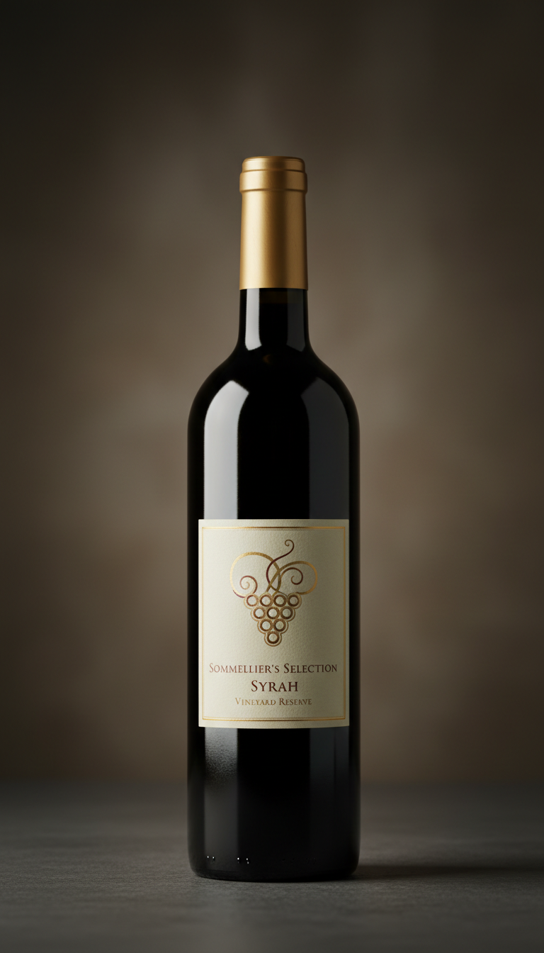 Sommelier's selection syrah bottle