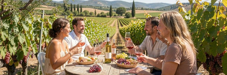 Provence vineyard tasting rosé wine