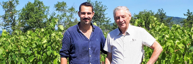 Rory and Eddy Vandeputte in the Vineyard of Bricciano