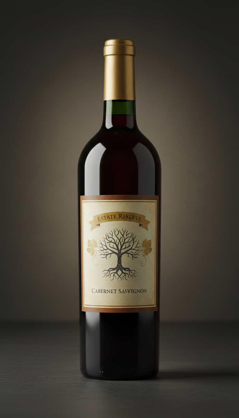 Estate reserve cabernet sauvignon bottle