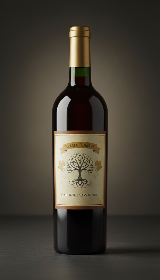 Estate reserve cabernet sauvignon bottle