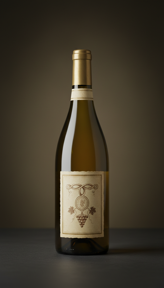 Old world chardonnay bottle